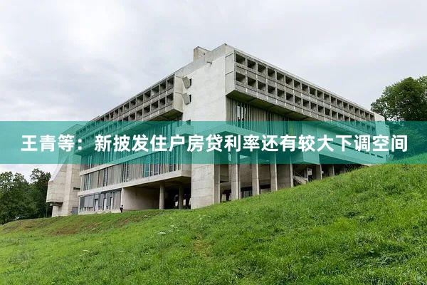 王青等：新披发住户房贷利率还有较大下调空间